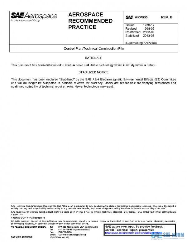 SAE ARP935B PDF