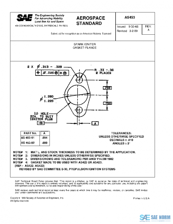 SAE AS453A PDF SAE AS453A PDF