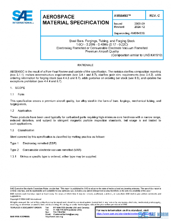 SAE AMS6493C PDF SAE AMS6493C PDF