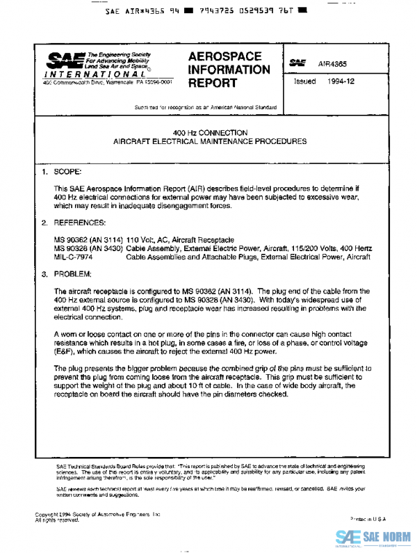 SAE AIR4365 PDF