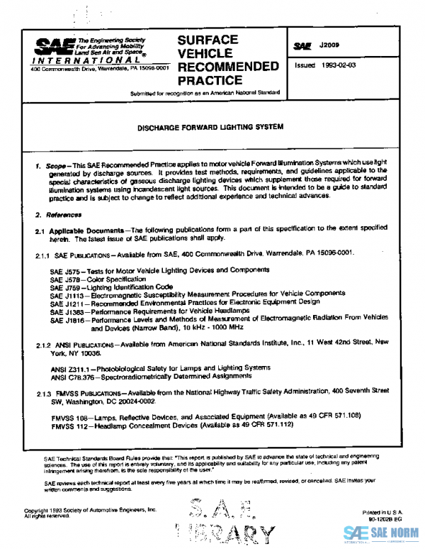 SAE J2009_199302 PDF