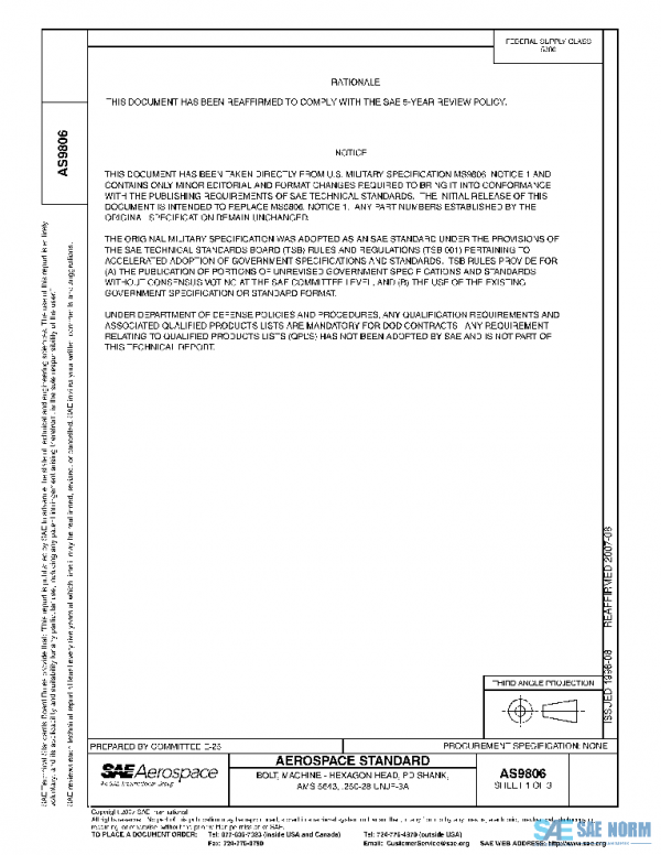SAE AS9806 PDF SAE AS9806 PDF
