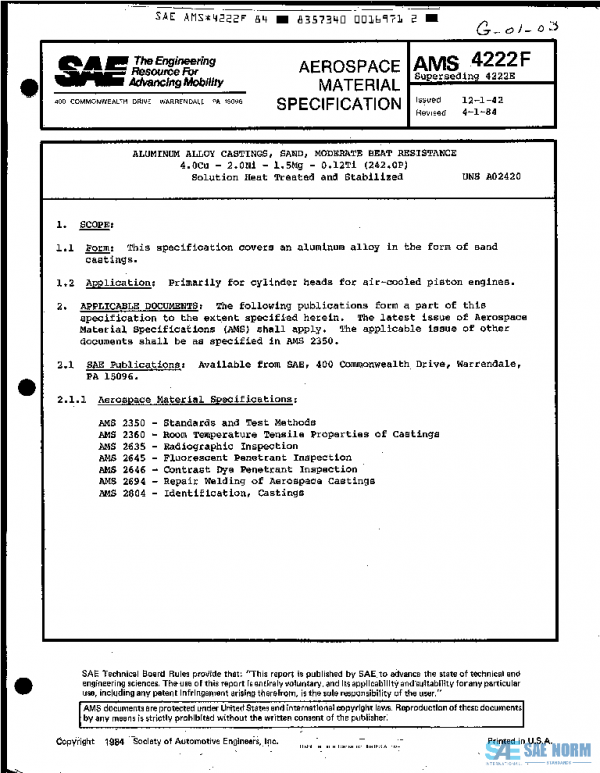 SAE AMS4222F PDF
