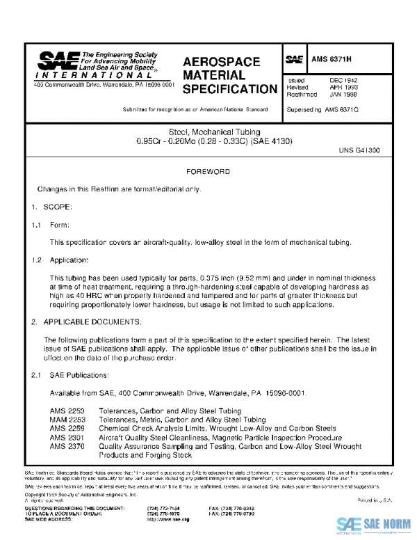 SAE AMS6371H PDF