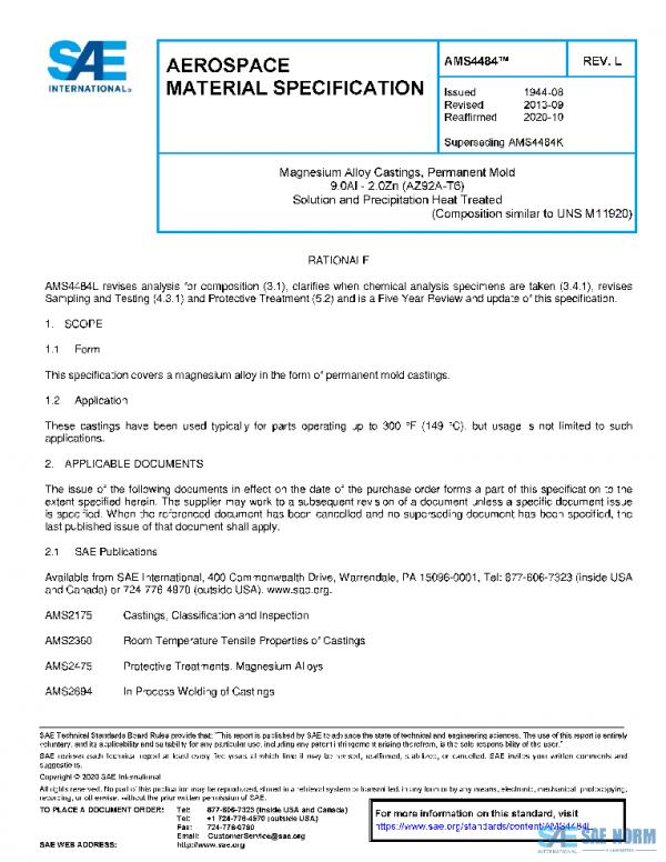 SAE AMS4484L PDF SAE AMS4484L PDF