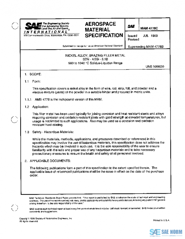 SAE MAM4778C PDF