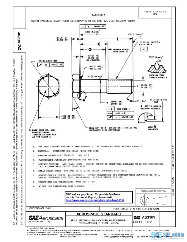 SAE AS3101 PDF SAE AS3101 PDF