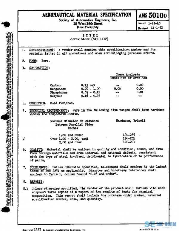 SAE AMS5010D PDF SAE AMS5010D PDF