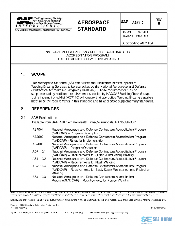 SAE AS7110B PDF SAE AS7110B PDF