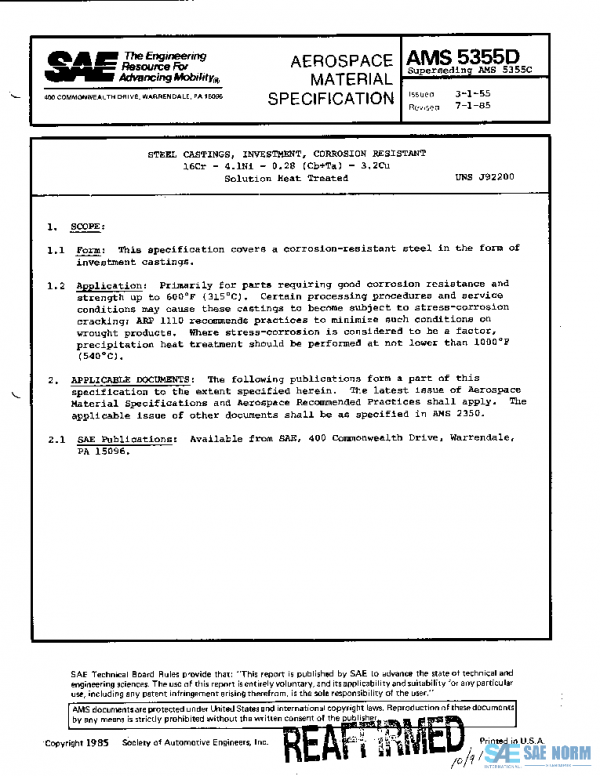 SAE AMS5355D PDF