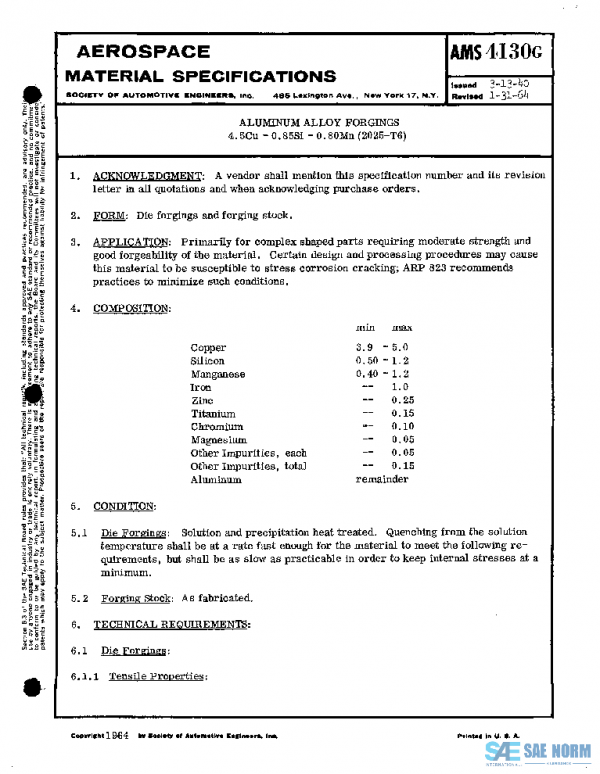 SAE AMS4130G PDF