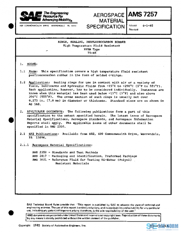 SAE AMS7257 PDF
