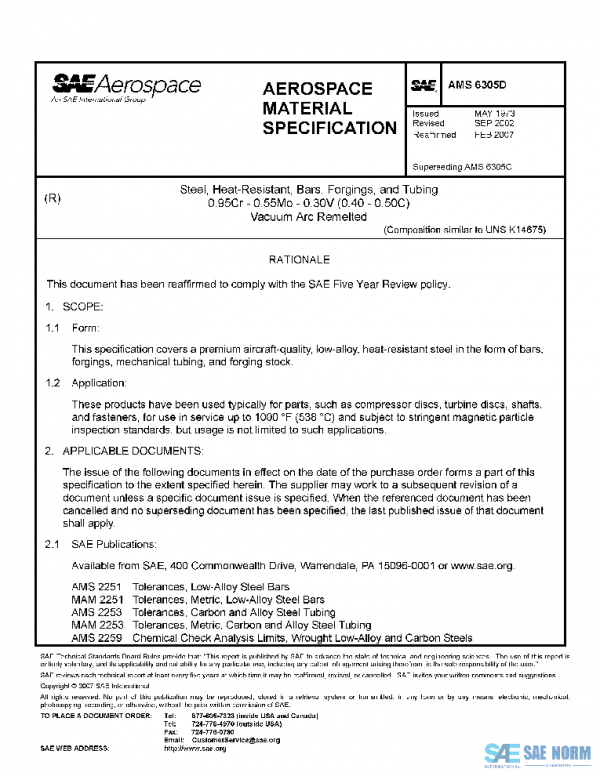 SAE AMS6305D PDF