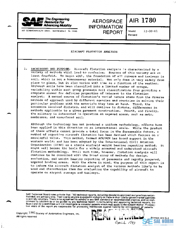 SAE AIR1780 PDF