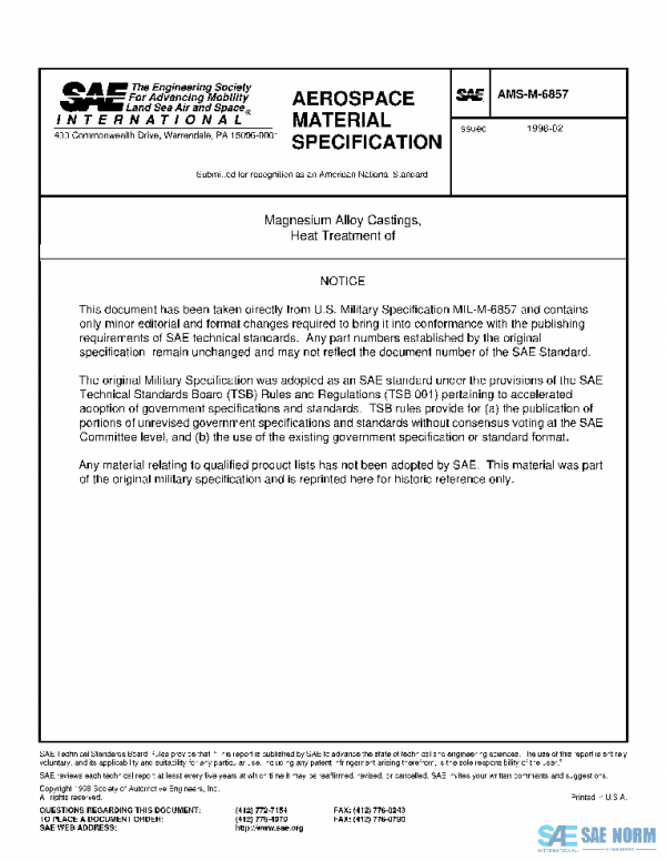 SAE AMSM6857 PDF SAE AMSM6857 PDF