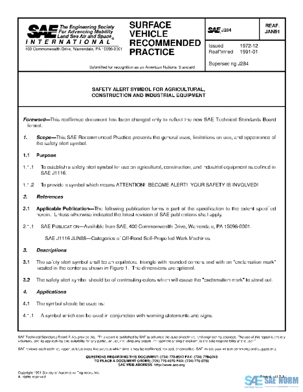 SAE J284_199101 PDF