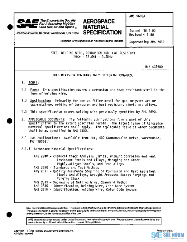 SAE AMS5692A PDF