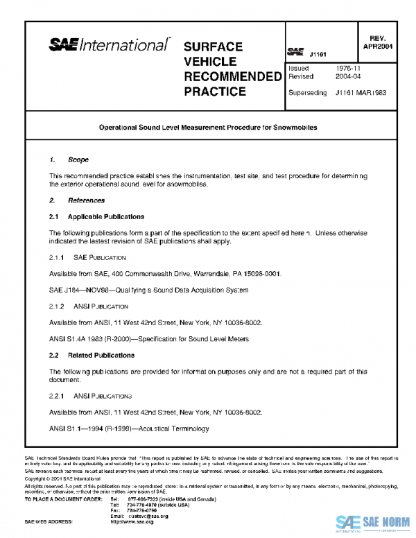 SAE J1161_200404 PDF
