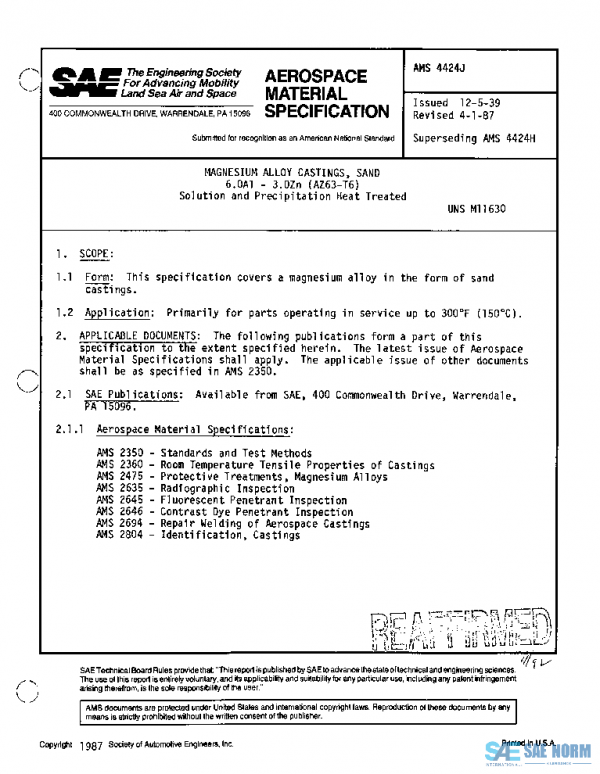 SAE AMS4424J PDF SAE AMS4424J PDF