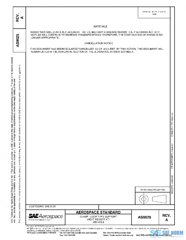 SAE AS9025A PDF SAE AS9025A PDF