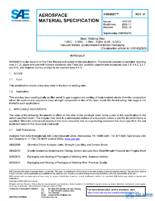SAE AMS5027H PDF