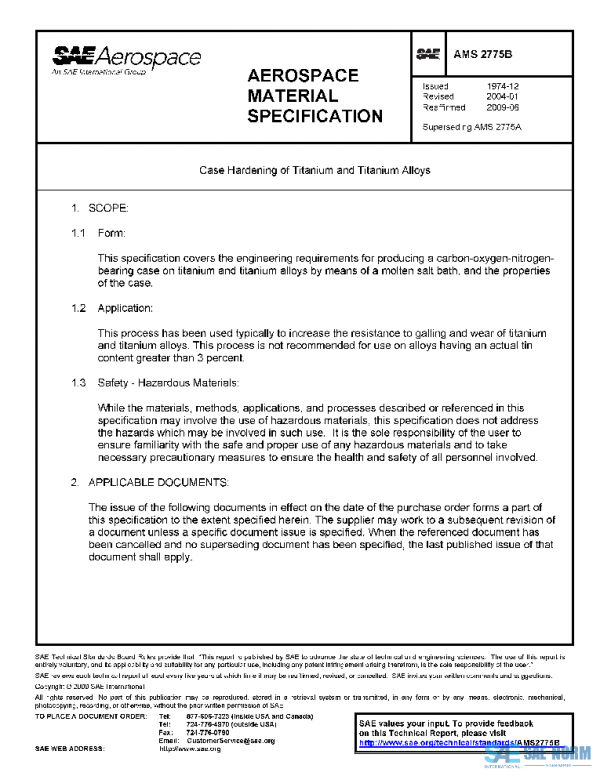 SAE AMS2775B PDF SAE AMS2775B PDF