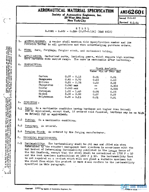 SAE AMS6260E PDF SAE AMS6260E PDF