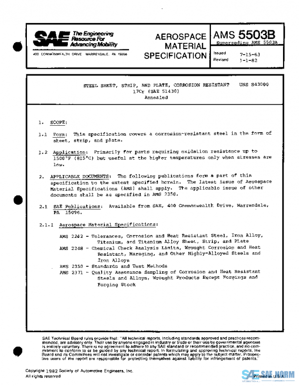 SAE AMS5503B PDF