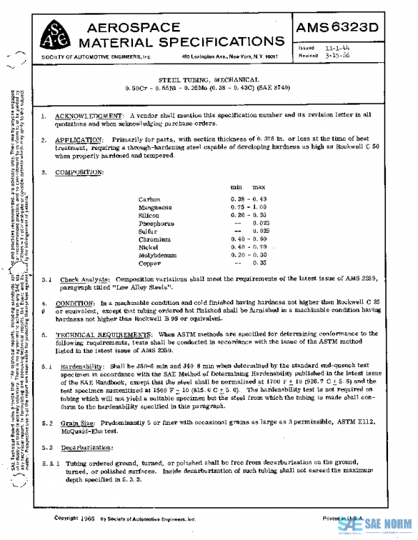 SAE AMS6323D PDF SAE AMS6323D PDF