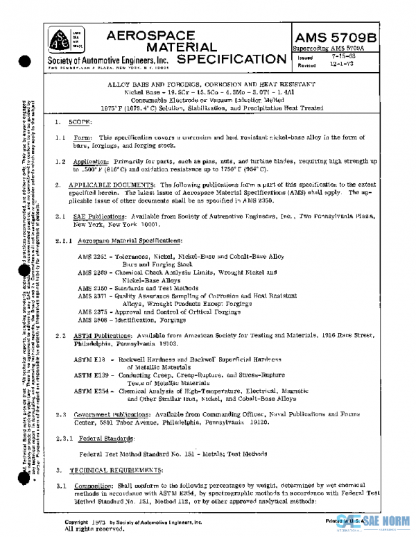SAE AMS5709B PDF