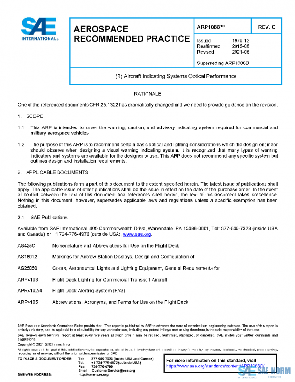 SAE ARP1088C PDF SAE ARP1088C PDF