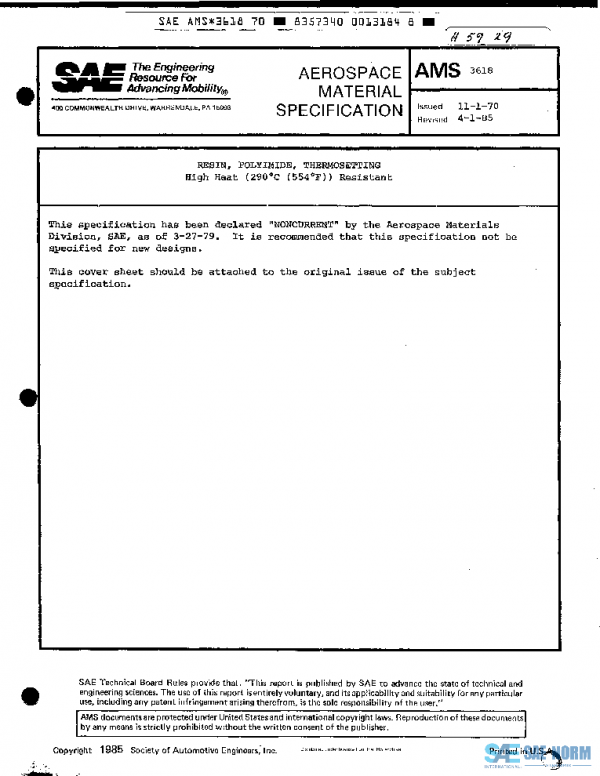 SAE AMS3618 PDF SAE AMS3618 PDF