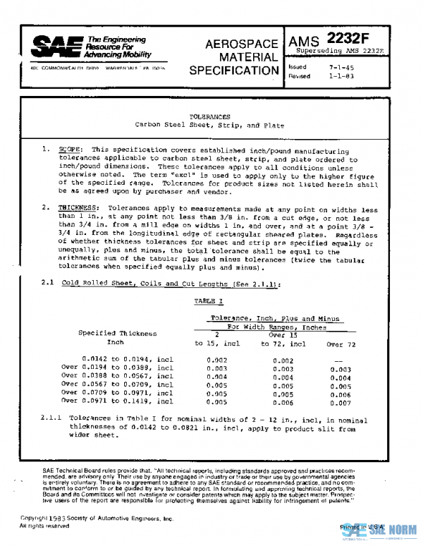 SAE AMS2232F PDF SAE AMS2232F PDF