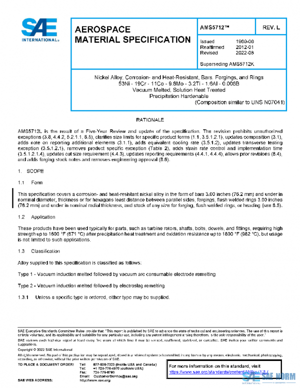 SAE AMS5712L PDF SAE AMS5712L PDF
