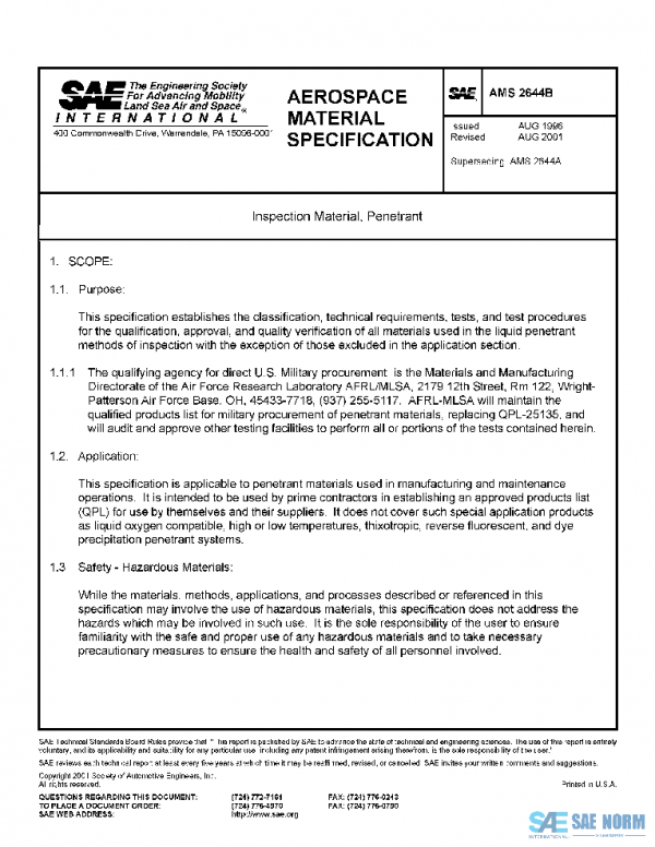 SAE AMS2644B PDF