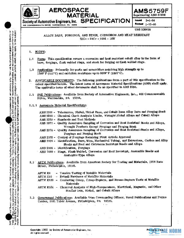 SAE AMS5759F PDF