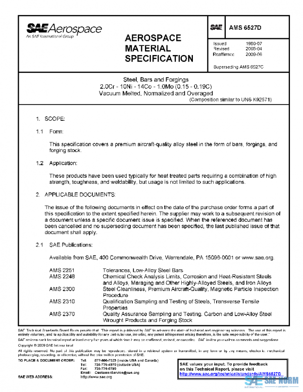 SAE AMS6527D PDF