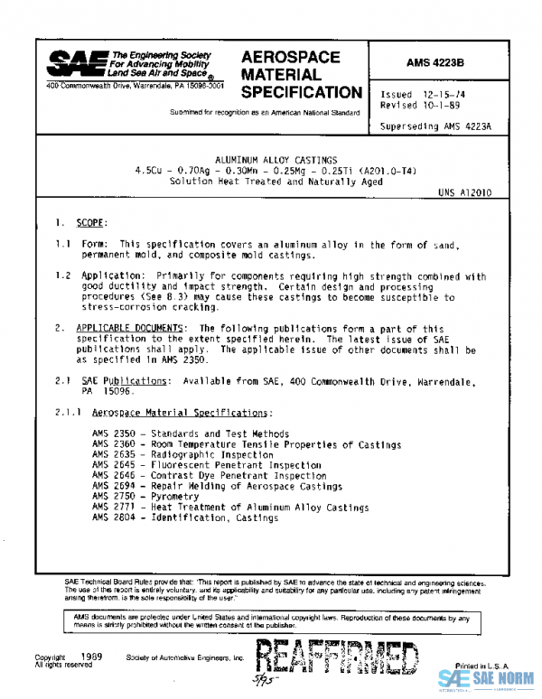 SAE AMS4223B PDF SAE AMS4223B PDF