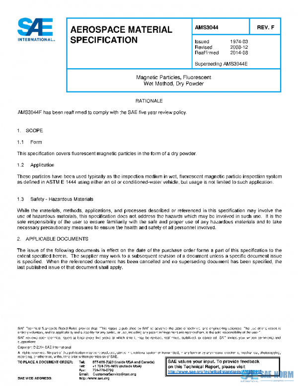 SAE AMS3044F PDF SAE AMS3044F PDF