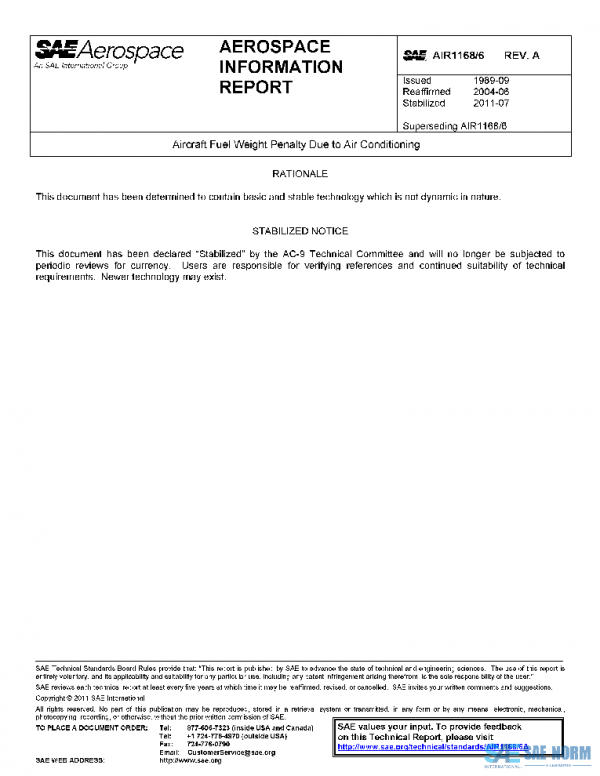 SAE AIR1168/6A PDF