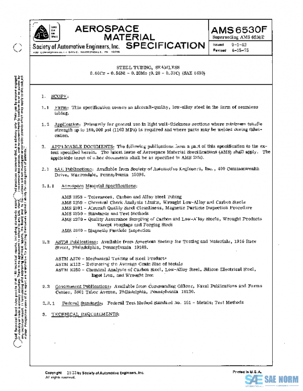 SAE AMS6530F PDF SAE AMS6530F PDF