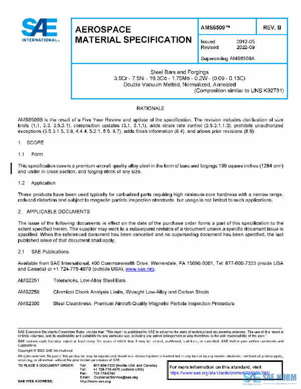 SAE AMS6509B PDF