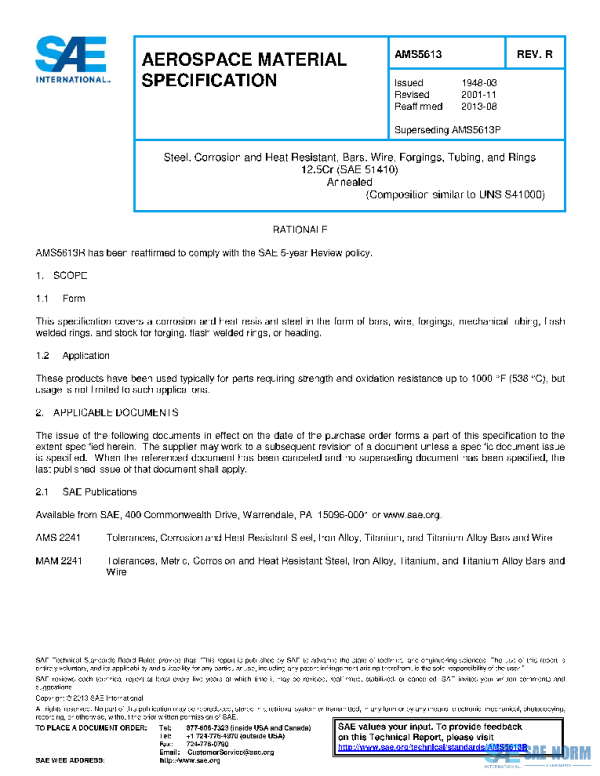 SAE AMS5613R PDF