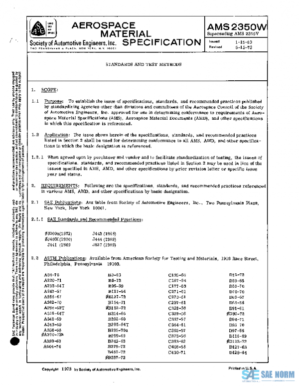SAE AMS2350W PDF SAE AMS2350W PDF