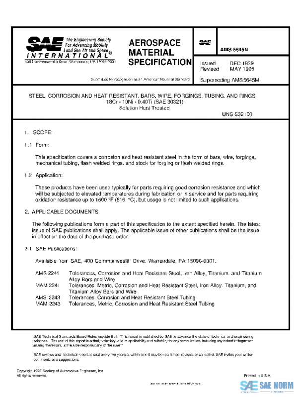 SAE AMS5645N PDF SAE AMS5645N PDF