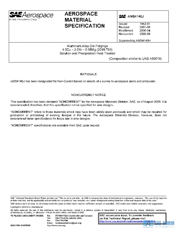SAE AMS4140J PDF SAE AMS4140J PDF