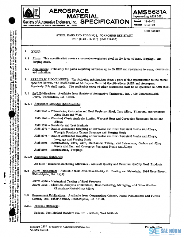 SAE AMS5631A PDF