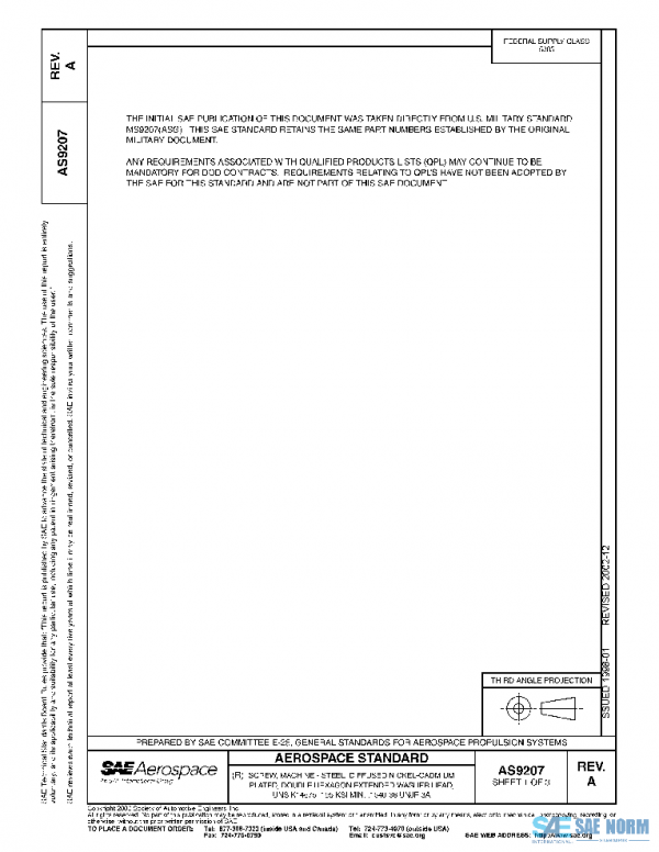 SAE AS9207A PDF