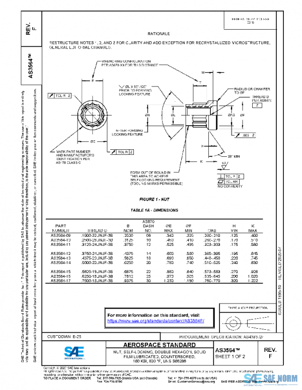 SAE AS3564F PDF