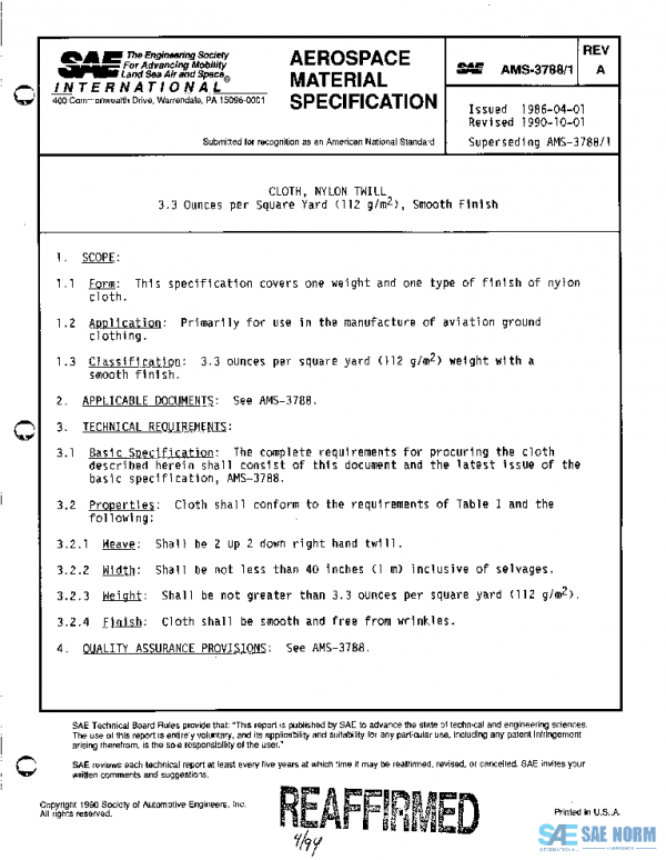 SAE AMS3788/1A PDF